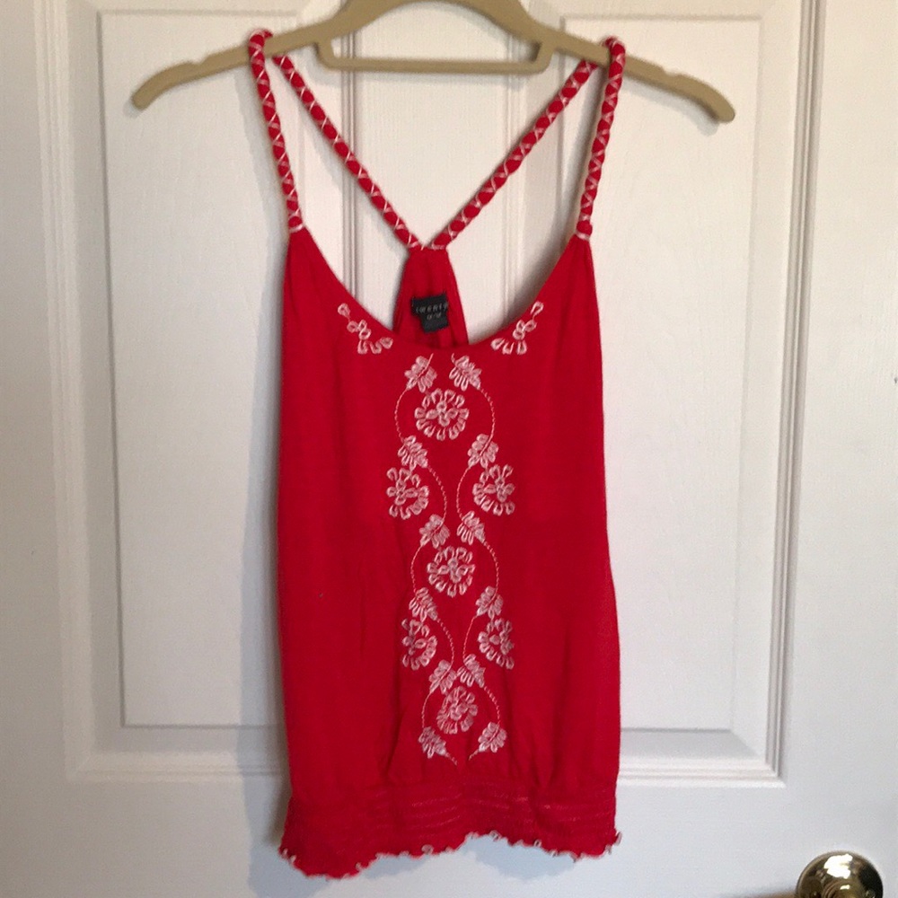 ☀️☀️Twentyone  Red Tank with White Detailing